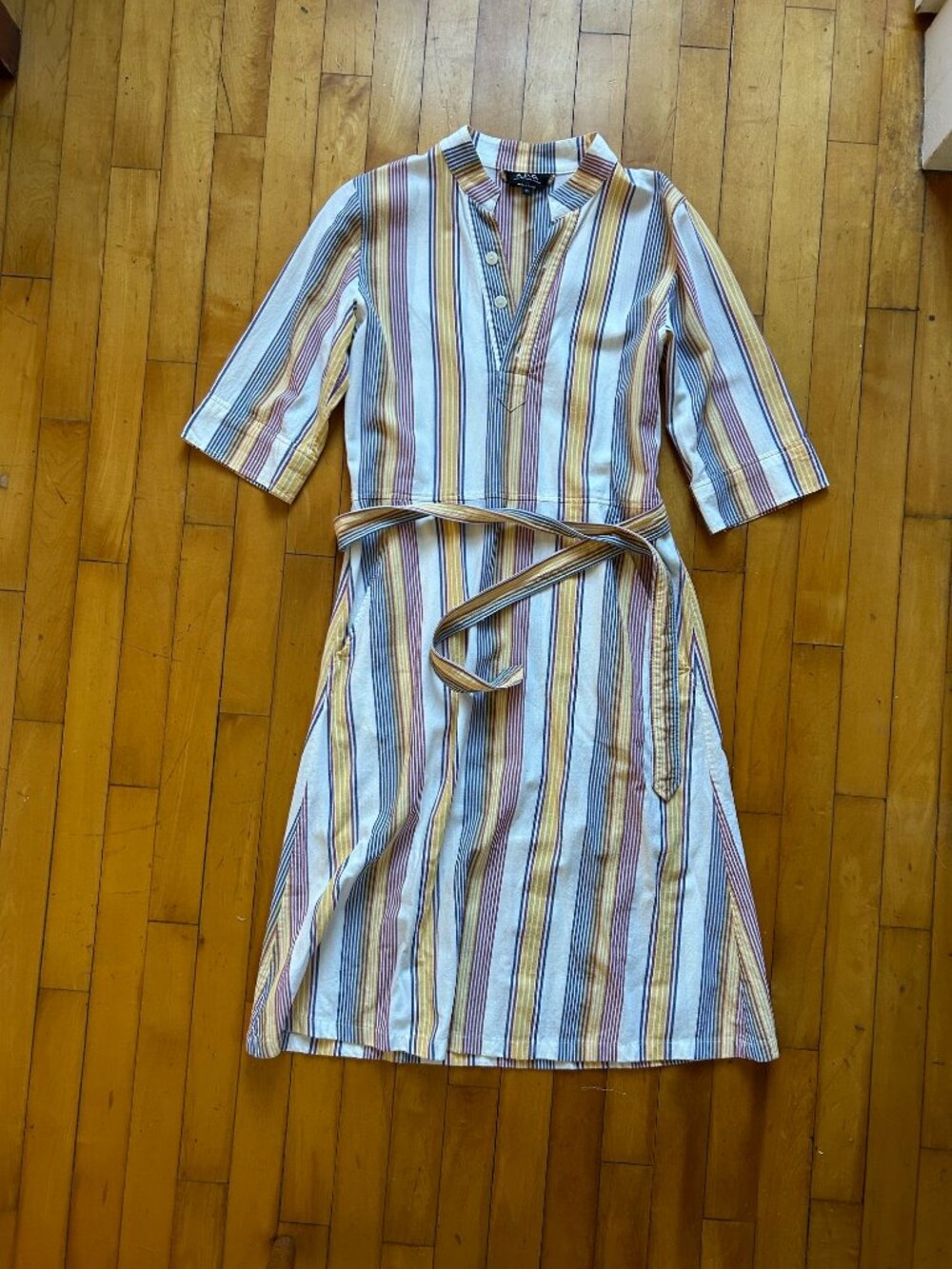 A.P.C. Striped Cotton Dress 24